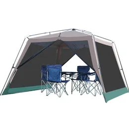 Utomhus Automatisk Vattentät Canopy Höjd Tält Utomhus Camping Awning Mosquito Net Grill Beach Aluminium Pole Sun Shelter Y0706