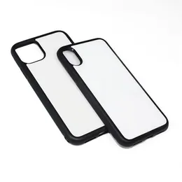 Blank 2D Sublimation TPU Soft Cell Phone Cases for iPhone 14 13 12 Mini Pro Max 11 8 7 6S Plus XR X XS Samsung S21 S21Ultra with Aluminum Inserts