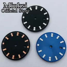 31.5mm Siyah Mavi Steril Dial Aydınlık Mark Fit ETA 2836 2824 Mingzhu DG 2813 3804 Miyota 8205 8215 821A Hareketi