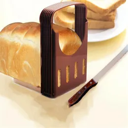 베이킹 페이스트리 도구 접이식 실용 빵 절단기 로프 토스트 슬라이서 절단 슬라이싱 가이드 부엌 도구