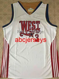 Редкий Аллен Айверсон #3 West All Star Basketball Jersey сшил на заказ любой номер название NCAA XS-6XL