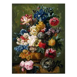 Målningar 40x50 DIY Multi Colors Flower Paint By Number Digital Pictures Målning på bomull Hem Väggkonst för vardagsrum Unique