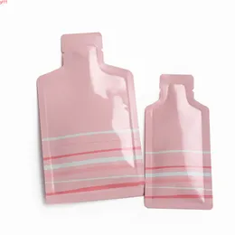 200PCs platt öppen botten rosa metall matpaketväskor ren aluminiumfolie kaffe mjölk lagring kvalitet förpackning påkåheshigh quatity