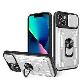 Nowy Design Phone Cases Portable Hidden Card Slot Hybrid Shockproof TPU + PC dla Samsung S21 Ultra S20 FE S21FE S20Plus Bracket Stojak Pokrywa