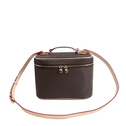 Bab BB Bolsa cosm￩tica Kits de higiene pessoal Mulher bolsa de ombro de z￭per bolsa bolsa feminina feminina Classic Leather Travel Storeets Bolsa