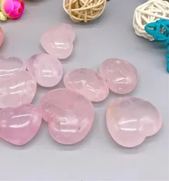 Wholesale Party decoration Heart Shaped Stone Gemstones Natural Rose Quartz Crystals Love Puffy Healing Crystal Gemstone Home DIY