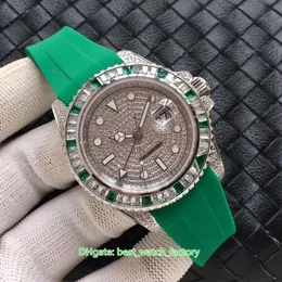 3 Style zegarek męskie zegarki najwyższej jakości 40 mm GMT 116758 SARU-78208 Kolor Diamond Bezel Gumel Bands 18K Gold Asia ETA 2836 Mechanical Automatyczne zegarek na rękę mężczyzn
