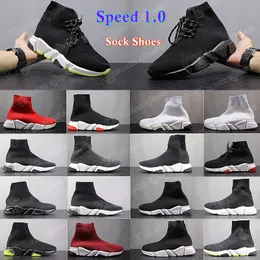 Designer Sock Speed Runner Lace up Shoes Sneakers Trainers 1.0 Trainer Casual Luxury Women Men Runners Sneakers Fashion Socks Black Platform Stretch Knit Sports Shoe