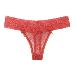 Womens Lace Mesh Hollow Out Panties Fashion Trend Transparent Floral Tryckt Underkläder Kvinna Nya Sexiga Låg Midja Erotiska Underkläder Briefs