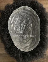 Africano americano afro toupees indiano virgem remy pedaços de cabelo humano 4mm / 6mm / 8mm / full fino pele unidades de plutônio para homens negros entrega expressa