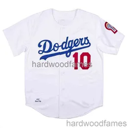 Custom Ron Cey # 10 Mitchell Ness Branco 1981 Jersey Stitched Homens Mulheres Juventude Kid Beisebol Jersey XS-6XL