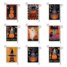 Banner Flags 47*32cm Halloween Garden Flag linen yard flag Halloween decoration 7 style Party Supplies T2I52379/By Sea