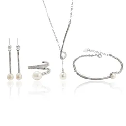Accessori in argento Xd057 Set di perle naturali in argento sterling S925 con accessori di chiusura fai da te per gioielli di moda