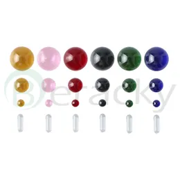 Glas TERP Slurper Rökning Pearl Set 20mm 14mm 6mm Marmor med 6 * 17mm Kvartspiller för slurper Banger Nails Vattenrör DAB Oljeplattor