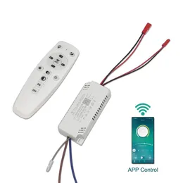 2021 Intelligent LED -drivrutin 2.4G RemoteApp Bluetooth Control Lighting Transformer används för dubbelfärger Rand i Chandelier