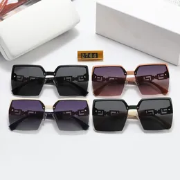 2024 New Fashion Sunglasses 여성 남성 브랜드 디자이너 그라디언트 렌즈 합금 합금 PC 프레임 럭셔리 핫 판매 품질 스퀘어 레오파드 선물 EE