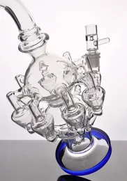 Qualità Fashion Recycler Glass Bong per pipa da fumo Narghilè Dab Rig Giunto da 14 mm