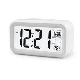 2022 Nowy Smart Sensor Nightlight Digital Budzik z Temperatury Termometr Kalendarz Silent Desk Table Clocks Watc