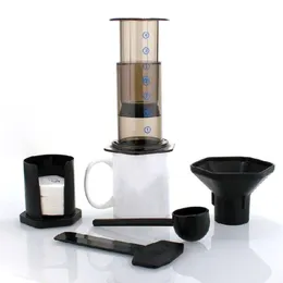 Novo Filtro Vidro Espresso Cafeteira Café Portátil Café Francês Prensa Cafechofe Pot para Aeropress Machine Drop Shipping 210309