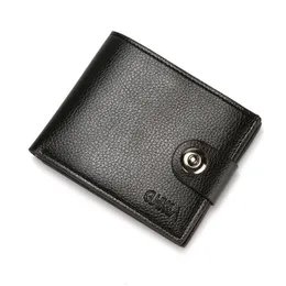 محفظة رجال الأعمال التجارية الصغيرة الأموال حقيبة متعددة السلسلة عملة portafoglio uomo حامل بطاقة Zipper Wallet Portefeuille Homme