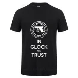 Glock Handgun USA T Shirt Mężczyźni Streetwear Casual Krótki Rękaw Runda Neck Bawełniana Koszulka Lato Topy Tee Camisetas Hombre 210706