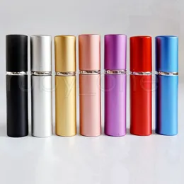 5 ml Przenośny Mini Aluminiowa Butelka Perfumy Depillable z Spray Puste Makijaż Pojemniki z Atomizer dla Podróżnika Rra4433