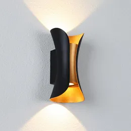 Modern väggsconce lampa aluminium upp och ner 6W 10W LED inomhus utomhus ljus för hotell butik hallway trädgårdsbelysning