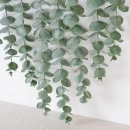 Speglar Konstgjorda Växter Väggmonterad Eukalyptus Dekorativ Hängsmycke Hängande Artware för vardagsrum Sovrum