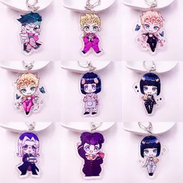 Anime JoJos Bizarre Adventure Acrylic Keychain Cartoon Jotaro Kujo Figure Keyring Gifts Key Holder Pendant Accessories Key Chain G1019