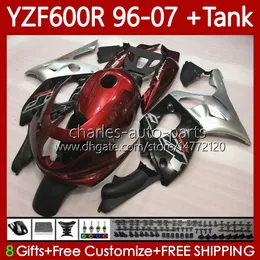 Red black Body +Tank For YAMAHA Thundercat YZF600R YZF 600R 600 R 96-07 Bodywork 86No.71 YZF-600R 1996 1997 1998 1999 2000 2001 YZF600-R 96 02 03 04 05 06 07 Fairings