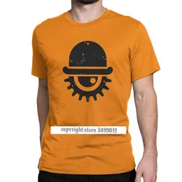 Mężczyźni Tee Koszula Pomarańczowy Clockwork Kubrick Alex Film Casual Cotton Tees Tshirt O Neck Odzież Lato 210629