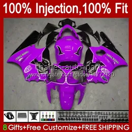 Injection mold OEM For KAWASAKI NINJA ZX 12 R 1200 CC ZX1200C ZX1200 C 2000 2001 Body 2No.140 ZX12R 00 01 ZX 1200 12R 1200CC Bodywork ZX-12R 00-01 ABS Fairing purple blk