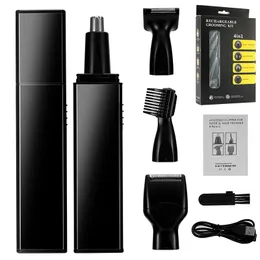 4 in 1 Naso Elettrico Uomo Ricaricabile Depilazione Sopracciglio Ear Trimer Trimmer da barba per la cura del viso sicuro e impermeabile