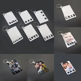 Sublimation MDF Keychain Mon/Dad/Grad/Love Cheap Price Double Sided MDF Keychain