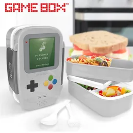 Kreativ spel Lunchkista Kamera Food Container Lagring Bärbar Kids Student Bento Es 220217