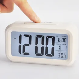 Akumulator Smart Sensor Nightlight Digital Budzik Z Kalendarzem Termometr Temperatury, Silent Desk Stół Zegar Nocny Wake Up Snooze