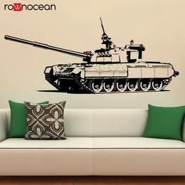 Tung tankvägg Vinyl Dekal Militär klistermärken Army Interior Housewares Design Boys Sovrum Heminredning Teen Room Murals 3450 210615