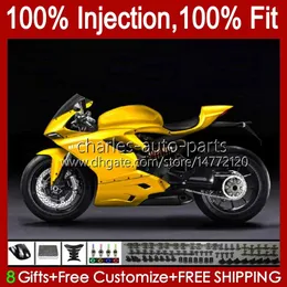 Injection Mold Fairings For DUCATI Panigale 899 1199 S R 899S 1199S 12 13 14 15 16 Gloss Golden Bodywork 44No.57 899R 1199R 2012 2013 2014 2015 2016 899-1199 12-16 OEM Body