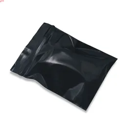 DHL all'ingrosso 7 * 10 cm Sacchetti con chiusura lampo in plastica nera Sacchetti di imballaggio richiudibili autosigillanti Ziplock Sundries Pacchetto di generi alimentari Borse alta quatity