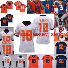 NCAA College Illinois Fighting Illini Football Jersey Brandon Peters Epstein Hightower Tarique Barnes Artur Sitkowski Love III Jesaja