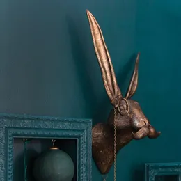 パーティーの好意少年猫牛ウサギモノクル樹脂工芸品動物ペンダント装飾屋内壁