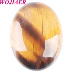 WOJIAER 22x30mm Natural GemStone Oval Cabochon CAB Bead Accessories for Men Women No Hole Jewelri Make BU807