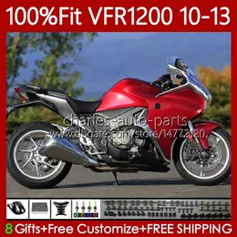 Ciało wtrysku dla Honda VFr1200f Crosstourer VFR 1200 RR CC F 10-13 76NO40 VFR1200X VFR-1200 VFR1200 10 11 12 13 VFr1200RR Factory Red 2010 2012 2012 2013 OEM Os