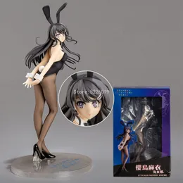 24cm Anime Rascal Drömmer inte om Bunny Girl Sakurajima Mai Sisters Dream Sexy Girl Anime Figurine PVC Action Figures Toys C0220