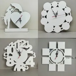 Sublimacja Pusta zegar ścienny Walentynki DIY Spersonalizowane Rodzinne Dekoracyjne Zegary Ścienne Rra10215