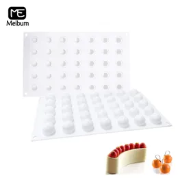 Meibum 35 Cavity Ball Truffle Shape Silicone Mold DIY Chocolate Cake Mould Mousse Dessert Pastry Decoration Modle Baking Tools 210225