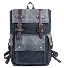 Męskie Projektant Wojskowy Płótno Torby Szkolne Zipper Plecaki Laptop Podróży Ramię Mochila Notebook Bag Vintage College Plecaki