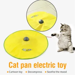 Zabawka elektryczna Cat 4 Speed ​​Pet Cat Plastikowy Turntable Interactive Intelligence Crazy Amusement gry Rotation Cat Zabawki 211122