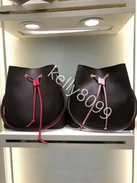 Balde feminino bolsas de ombro escala neonoe crossbody bolsas de couro genuíno bolsas ajustáveis ​​nova moda sacos 16 cores # 44023