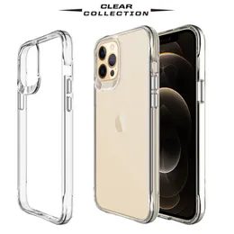 透明な透明なアクリルTPU PC PC Anti Scratch Armor Shockproof Case for iPhone 14 Pro Max 13 12 Mini 11 Pro Max Xr XS X 7 8 Plus 1.5mm厚さの軍用ドロップカバー